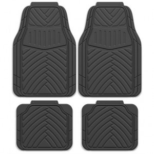 4 tapis pvc noir Tokyo