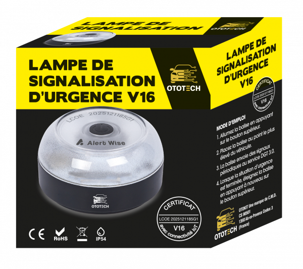 Lampe de signalisation d'urgence V16