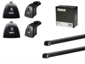 Barres de toit Peugeot Bipper (toit Avec Fixations) Thule SquareBar acier