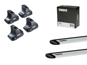 Barres de toit Porsche Macan (sans barres longitudinales) Thule WingBar Evo aluminium