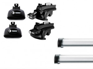 Barres de toit Toyota Rav 4 (toit Avec Barres) (2005-2012) Thule ProBar aluminium