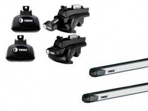 Barres de toit Toyota Rav 4 (toit Avec Barres) (2005-2012) Thule SlideBar coulissante