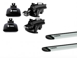 Barres de toit Toyota Rav 4 (toit Avec Barres) (2005-2012) Thule WingBar aluminium
