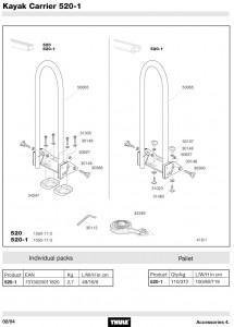 Thule Kayak Support 520-1