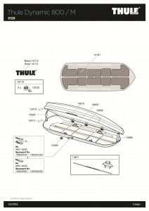 Pièces détachées (SAV) pour coffre de toit Thule Ocean 100, 200 et 700