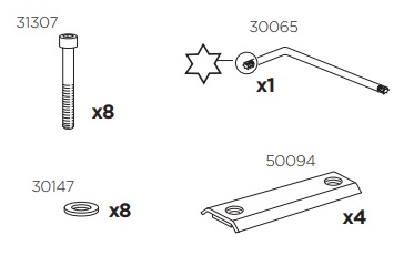 Thule 50980 Sac de montage kit 3035