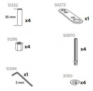 Thule 51299 Sac de montage kit 3019