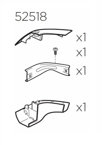 Thule 52518 Kit assemblement droit pour galerie Trail