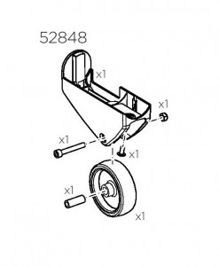 Thule 52848 Kit support roue gauche pour EasyFold XT