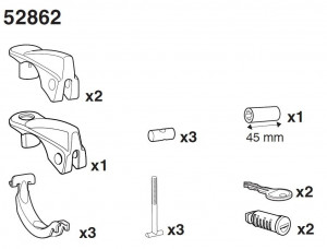 Thule 52862 Kit adaptateur SquareBar pour FreeRide