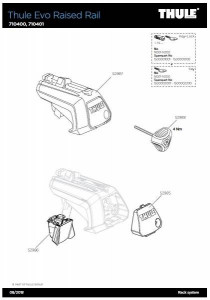 Thule 52986 Cache Pour Thule Evo Raised Rail