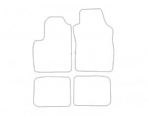 Tapis Fiat Panda Dualogic - Aiguilleté Noir