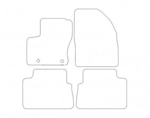 Tapis Ford C-Max (2007-2010) - Aiguilleté Gris