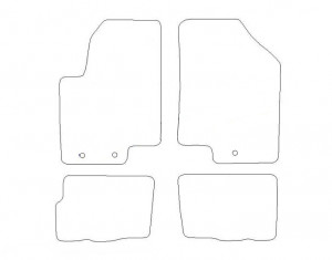 Tapis Kia Soul (2011-) - Aiguilleté Gris