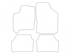 Tapis Opel Meriva (2003-2004) – Velours Gris