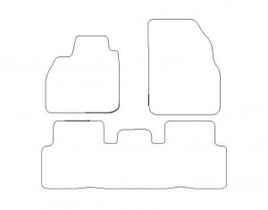 Tapis Renault Scenic 2 -tr - Aiguilleté Noir