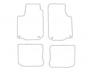 Tapis Seat Toledo (1998-2004) - Aiguilleté Noir