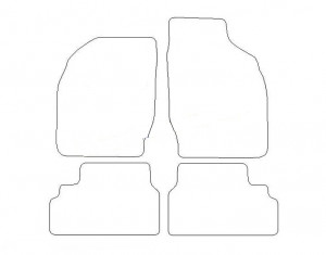 Tapis Suzuki Wagon R+ (2000-2008) - Aiguilleté Gris