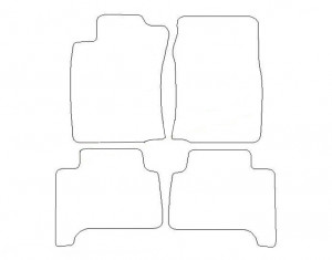 Tapis Toyota Land Cruiser 5pl (2002-2009) – Velours Luxe Gris