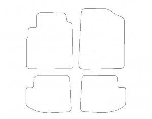 Tapis Toyota Yaris 3p (2003-2005) – Velours Noir