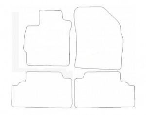 Tapis Toyota Auris (2006-2012) - Aiguilleté Noir